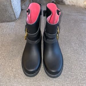 Kate Spade black Rain Boots